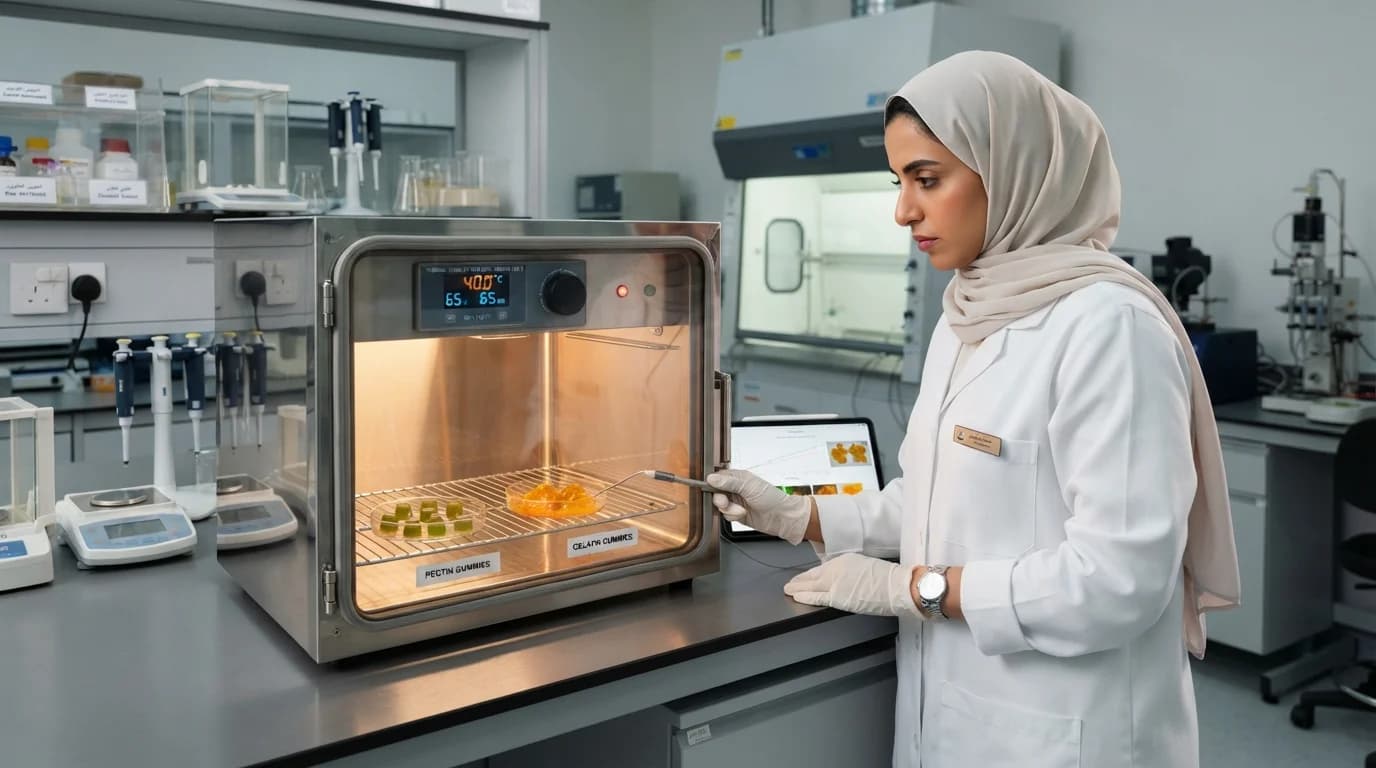 Thermodynamic testing of pectin vs gelatin halal gummies for Middle East shelf-life stability