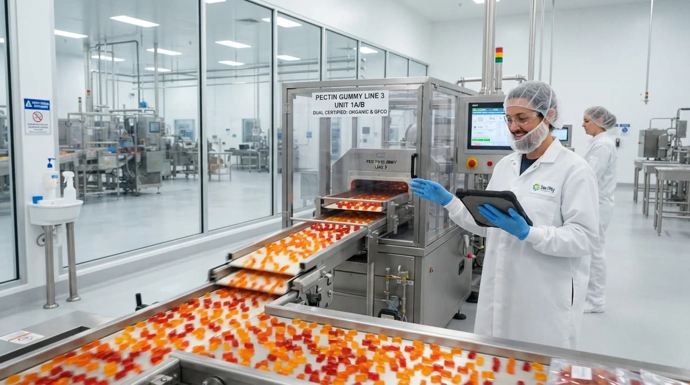 Facility comparison of technical differences in kosher and halal gummy production