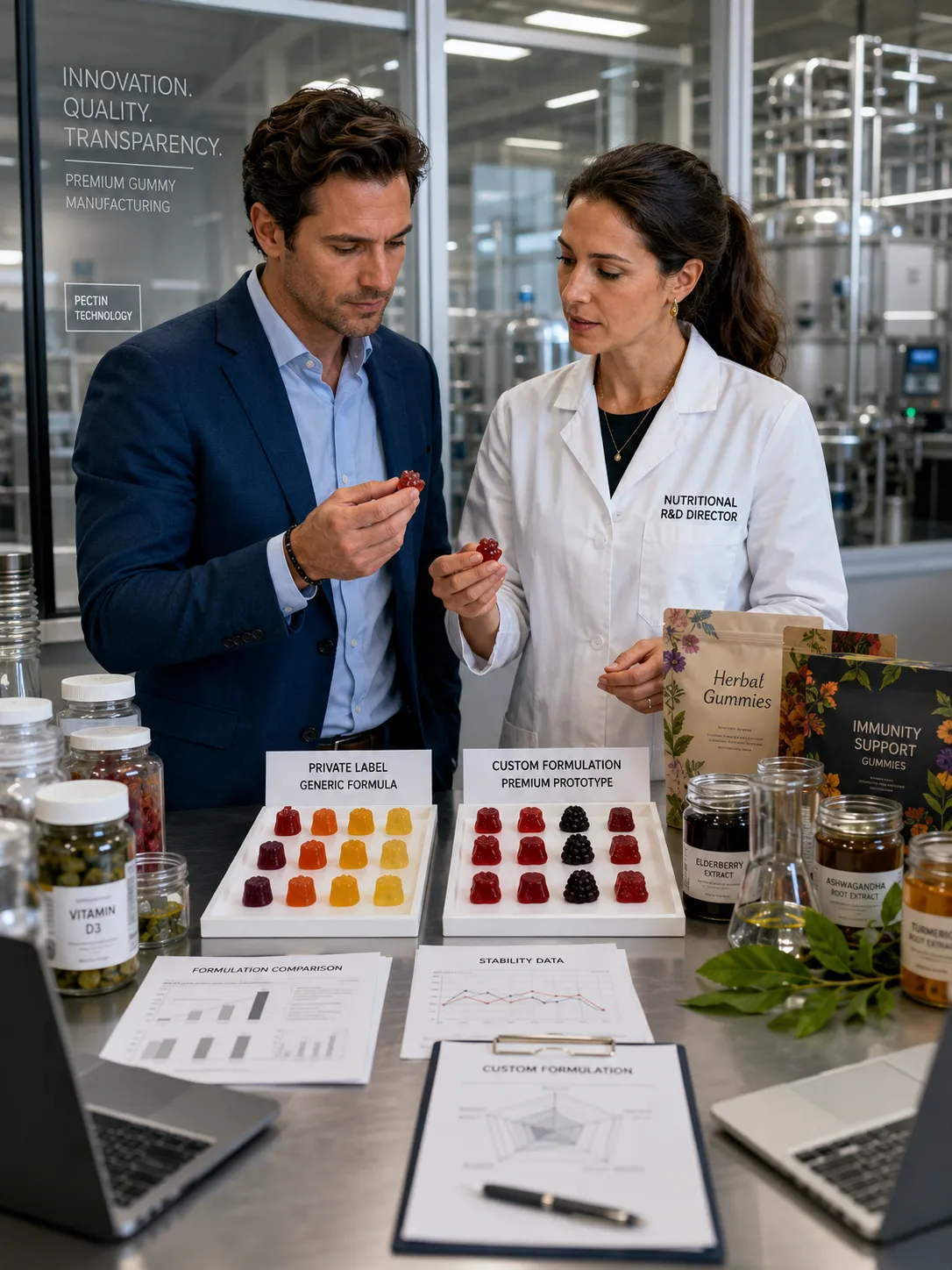Professional illustration for Private Label vs Custom Formulation: Which Gummy Strategy Wins? - Probiota Innovations