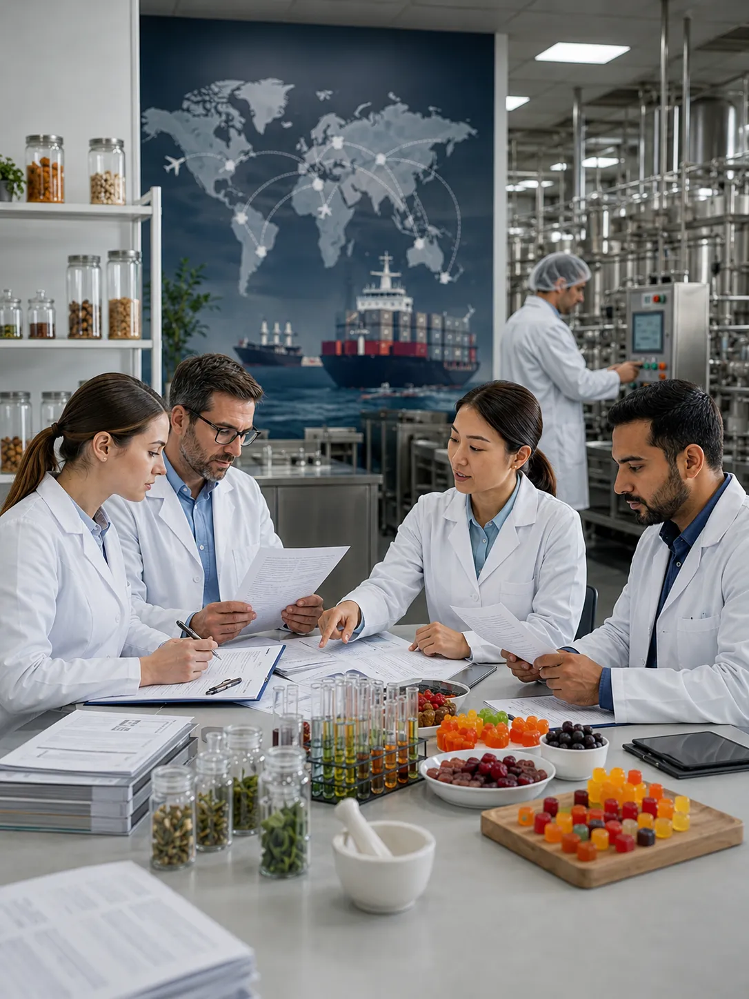 Professional illustration for The Science of Natural Colours: Anthocyanins, Carotenoids, and Stability - Probiota Innovations