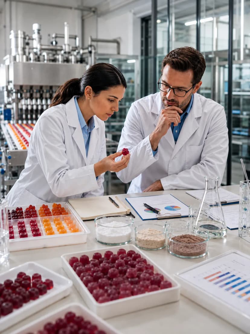 Professional illustration for Sugar-Free Multi-Active Gummy Formulation: Solving Texture, Stability, and Taste - Probiota Innovations