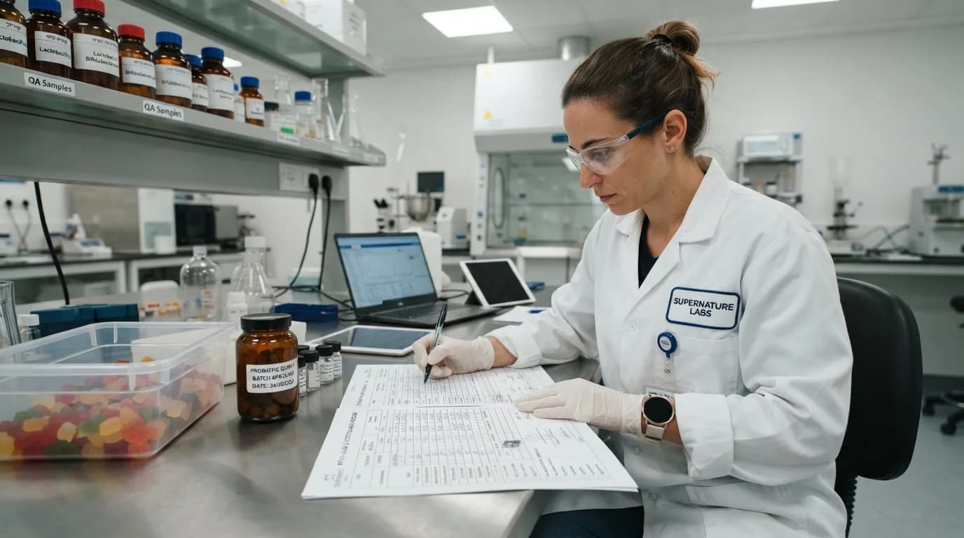 Facility auditing for kosher certification probiotic gummies with ingredient traceability