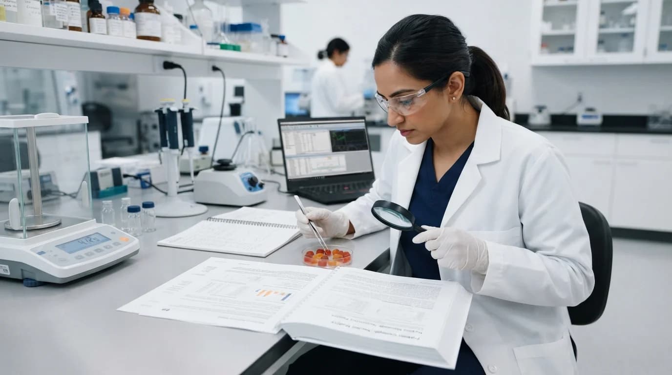Scientists referencing Health Canada probiotic monograph for compliant gummy formulation
