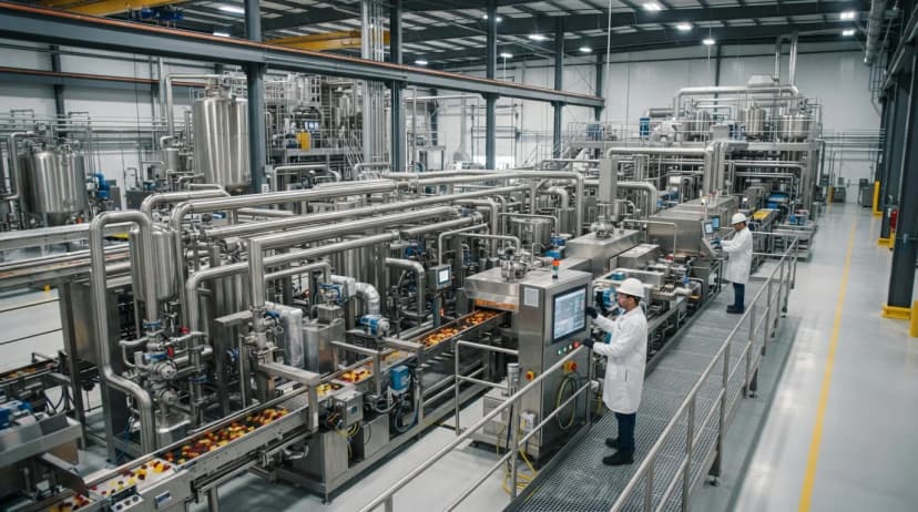 Process engineer managing scale up from pilot bench to continuous cooking starchless mogul line