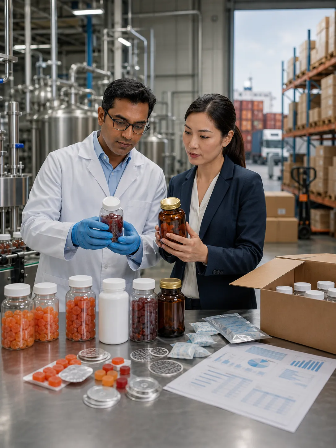 Professional illustration for Packaging Options for Export Gummies: Protecting Stability and Brand - Probiota Innovations
