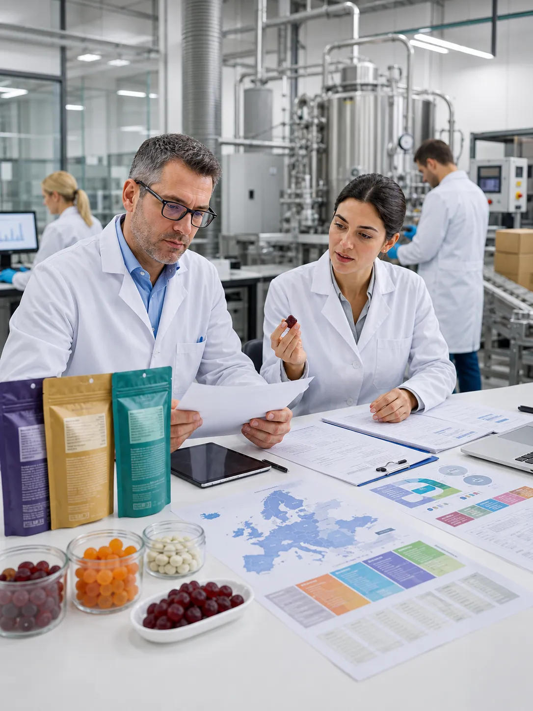 Synbiotic and Postbiotic Gummy Manufacturing Prebiotic Inulin FOS Fiber Matrix Formulation