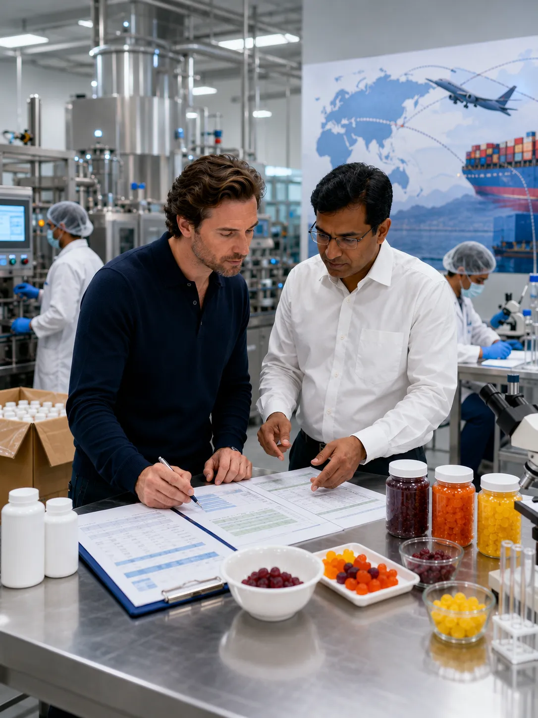 Professional illustration for Partnering an Indian Gummy Manufacturer with a US D2C Brand - Probiota Innovations