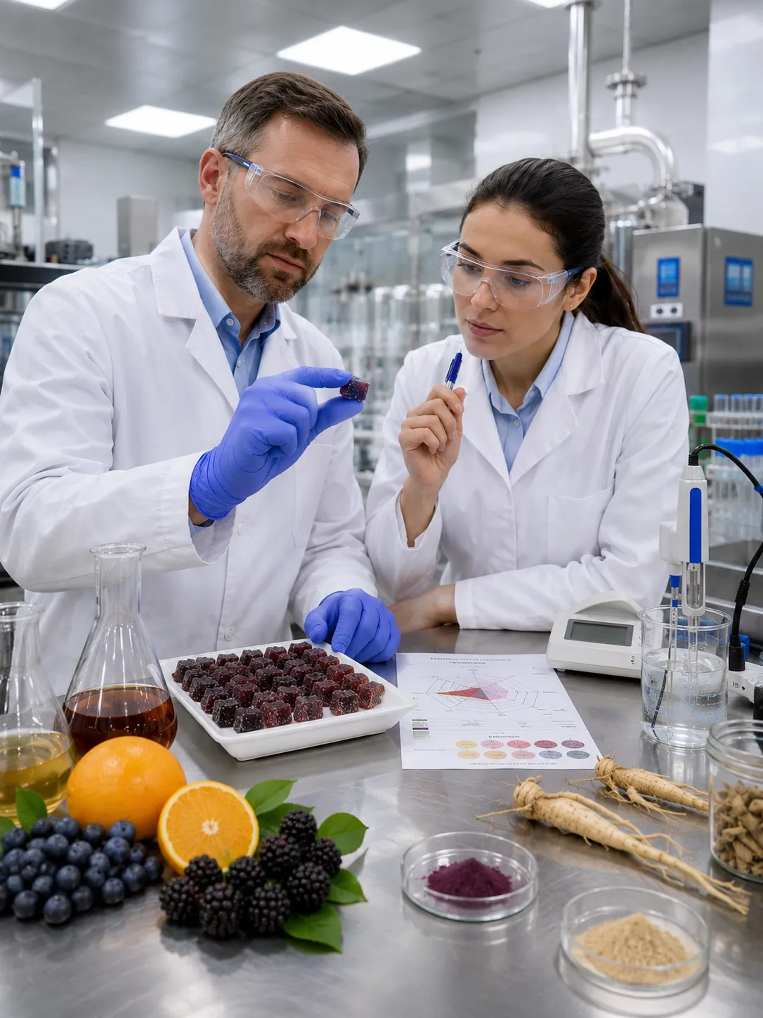 Professional illustration for Ashwagandha Extract in Pectin Gummies: Solvency and Flavour Masking - Probiota Innovations