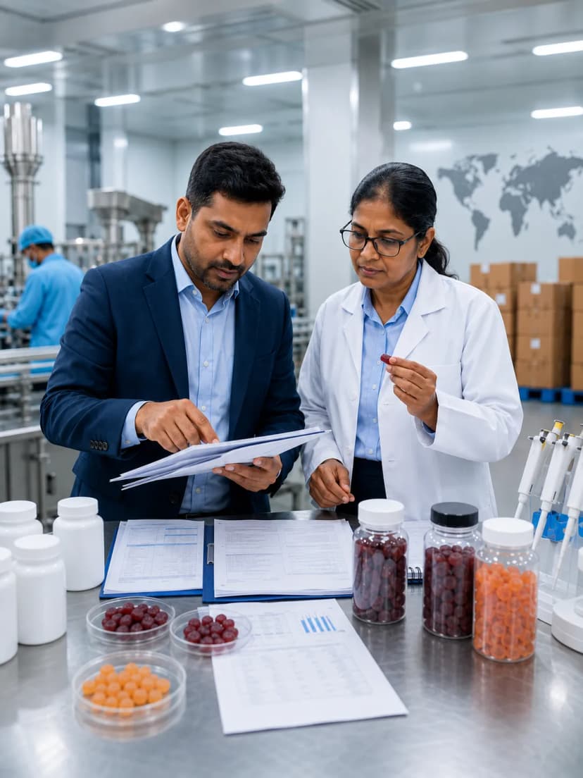 Professional illustration for What US and UK Brands Should Ask Indian Manufacturers Before Signing - Probiota Innovations