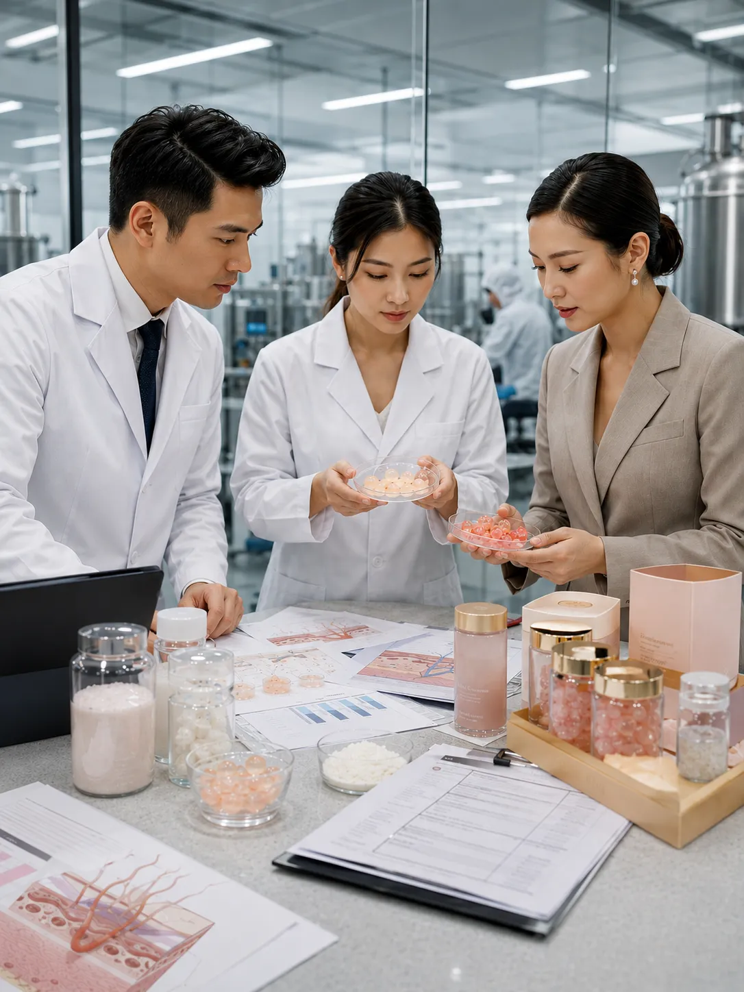 Professional illustration for The Rise of Beauty-from-Within Gummies in the Asian Market - Probiota Innovations